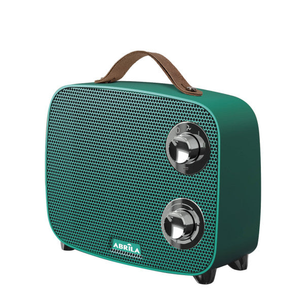 Termoventilador Ceramico Ptc Corcega 1500w Verde/cromo 2potencias 3funciones Corte Termico seg.antivuelco 21x23x13,6 Cm