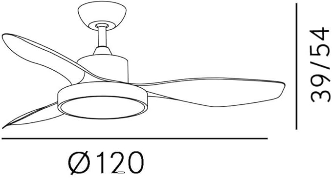 FABRILAMP Ventilador Dc Hayate Blanco/Haya