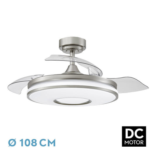 Ventilador Dc Dani 72w 7200lm Niqu 3asp.6vel108d 3000-4000-6000k Remoto+memoria+tempor 24